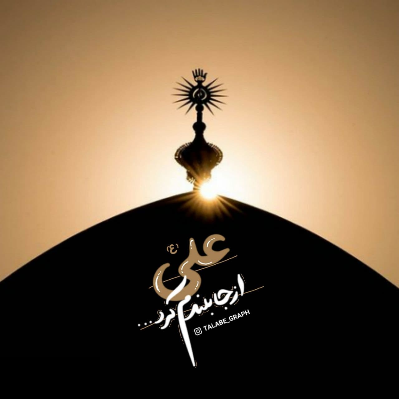 عکس نوشته ( علی ع از جا بلندم کرد )